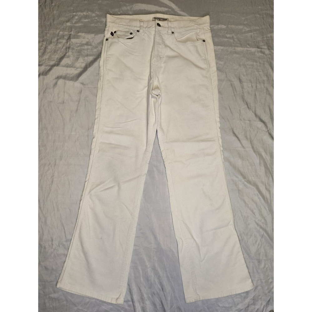 Vtg Ralph Lauren Polo Jeans Co Corduroy Cream Off‎ White Pants Womens 8 (30x31)